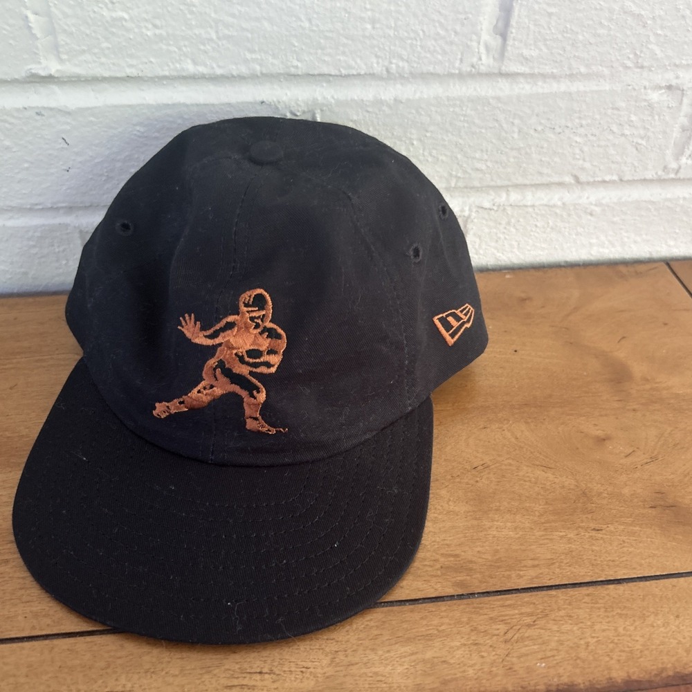 New Era Low Profile Strapback Hat Black Orange Collegiate Licensed Cap OSFM